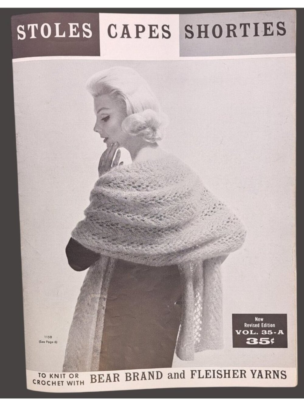 Vintage 1956 Stoles Capes Shorties Knit Crochet Pattern Booklet Bear Fleisher